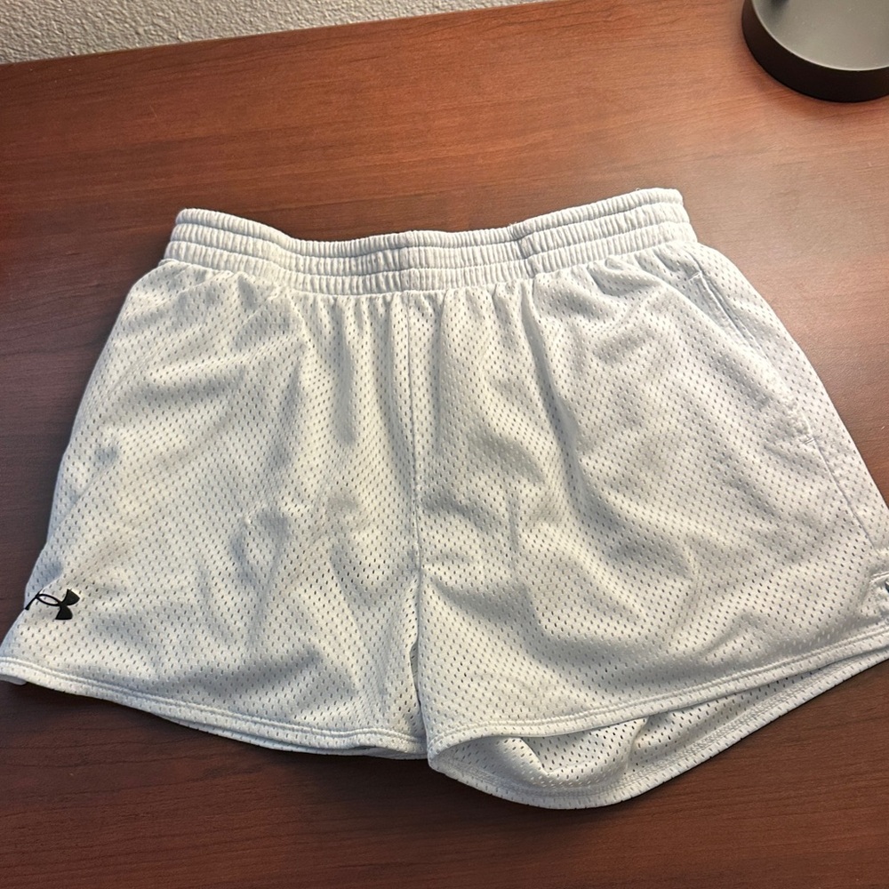 Under Armour Women's Athletic White Net Shorts